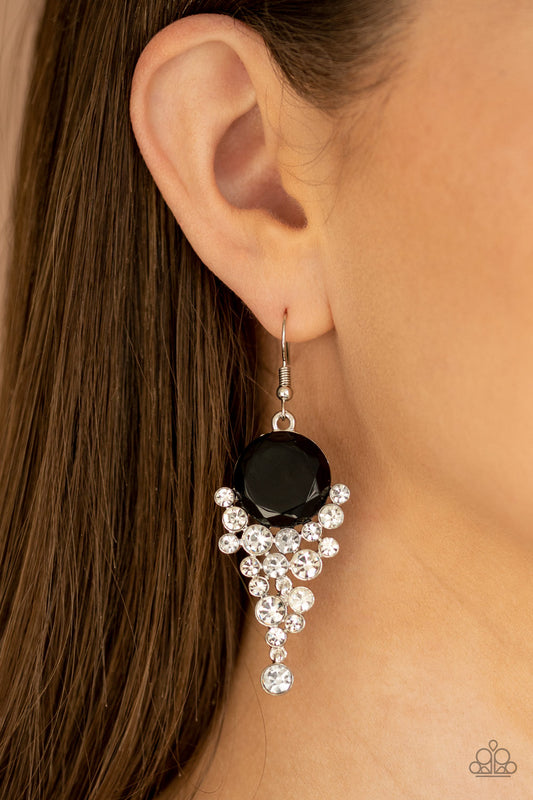 Elegantly Effervescent - Black earrings