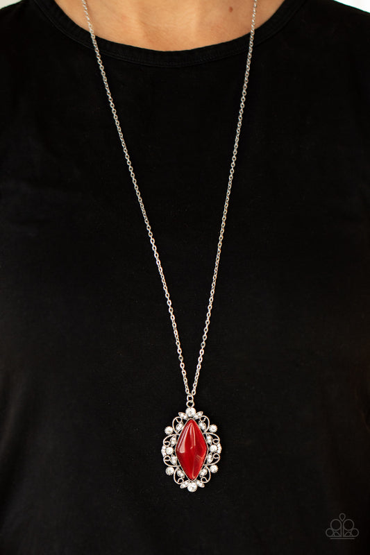 Exquisitely Enchanted - Red moonstone necklace