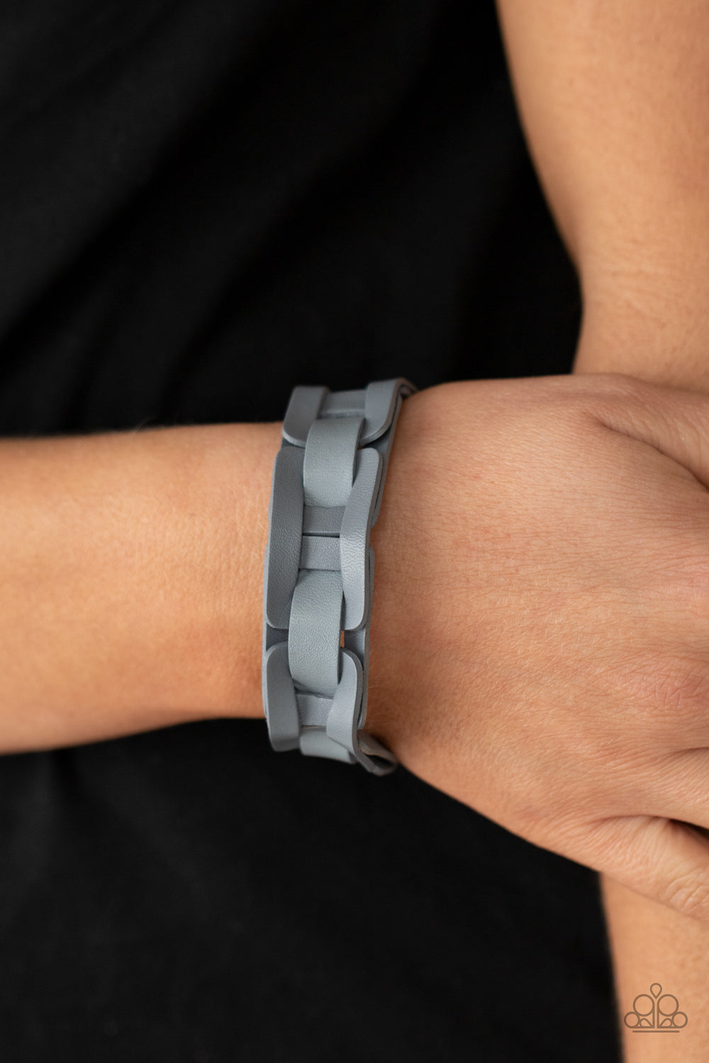 Garage Band Grunge - Silver wrap bracelet