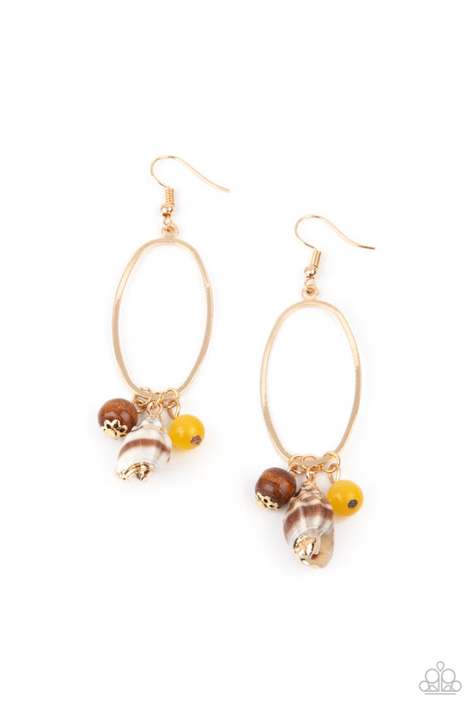 Golden Grotto - Yellow/Gold earrings