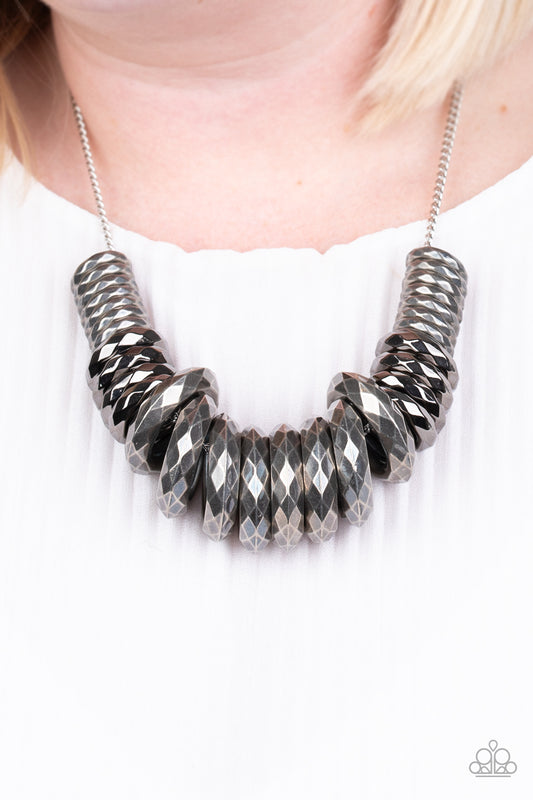 Haute Hardware - Gunmetal/Silver necklace