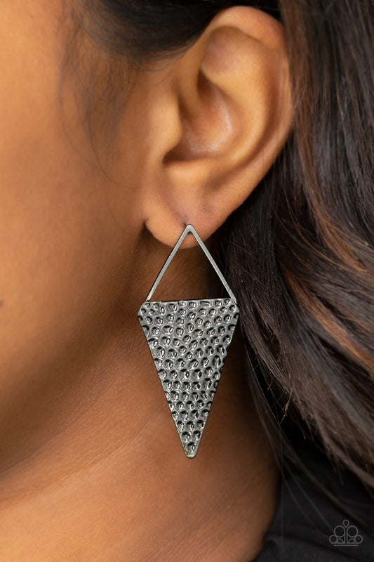 Have A Bite - Black post earrings