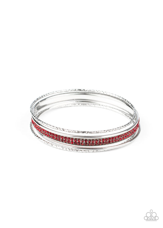 Heap It On - Red bangle bracelet