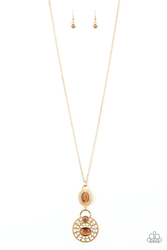 Hook, VINE, and Sinker - Brown necklace set