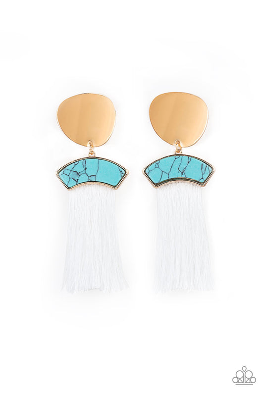 Insta Inca - Blue/Gold post earrings