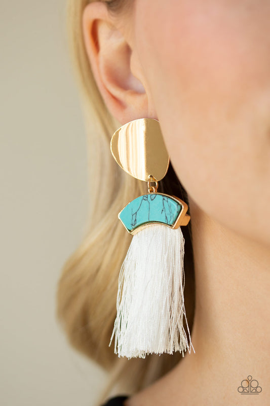 Insta Inca - Blue/Gold post earrings