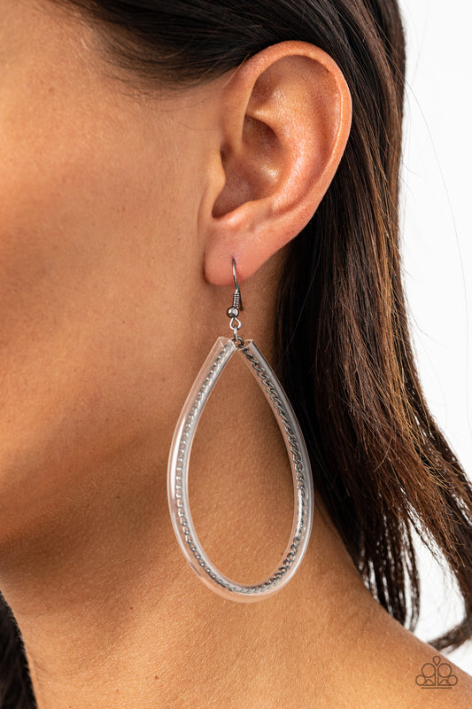 Just ENCASE You Missed It - Black earrings