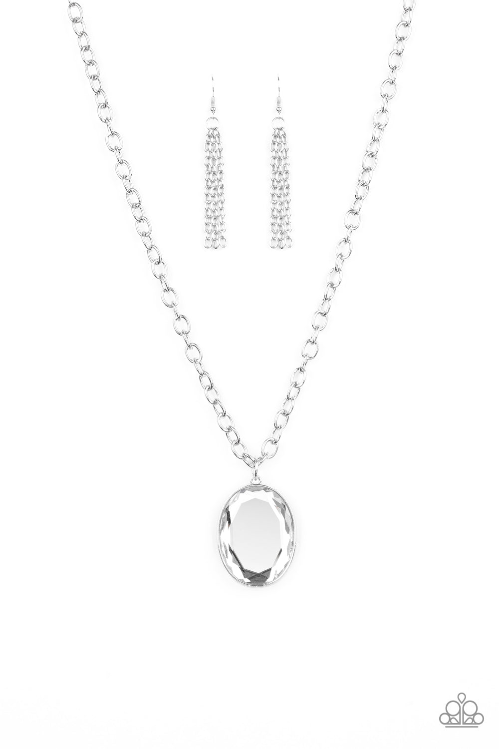 Light As HEIR - White gem necklace