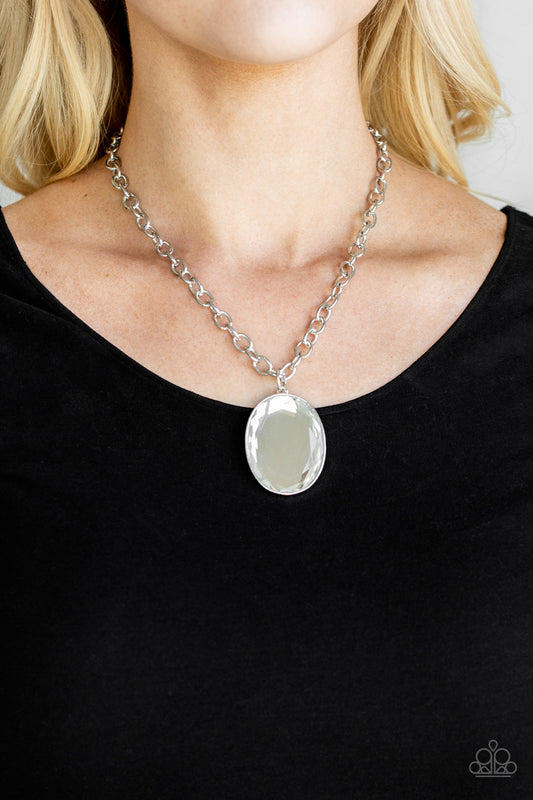 Light As HEIR - White gem necklace