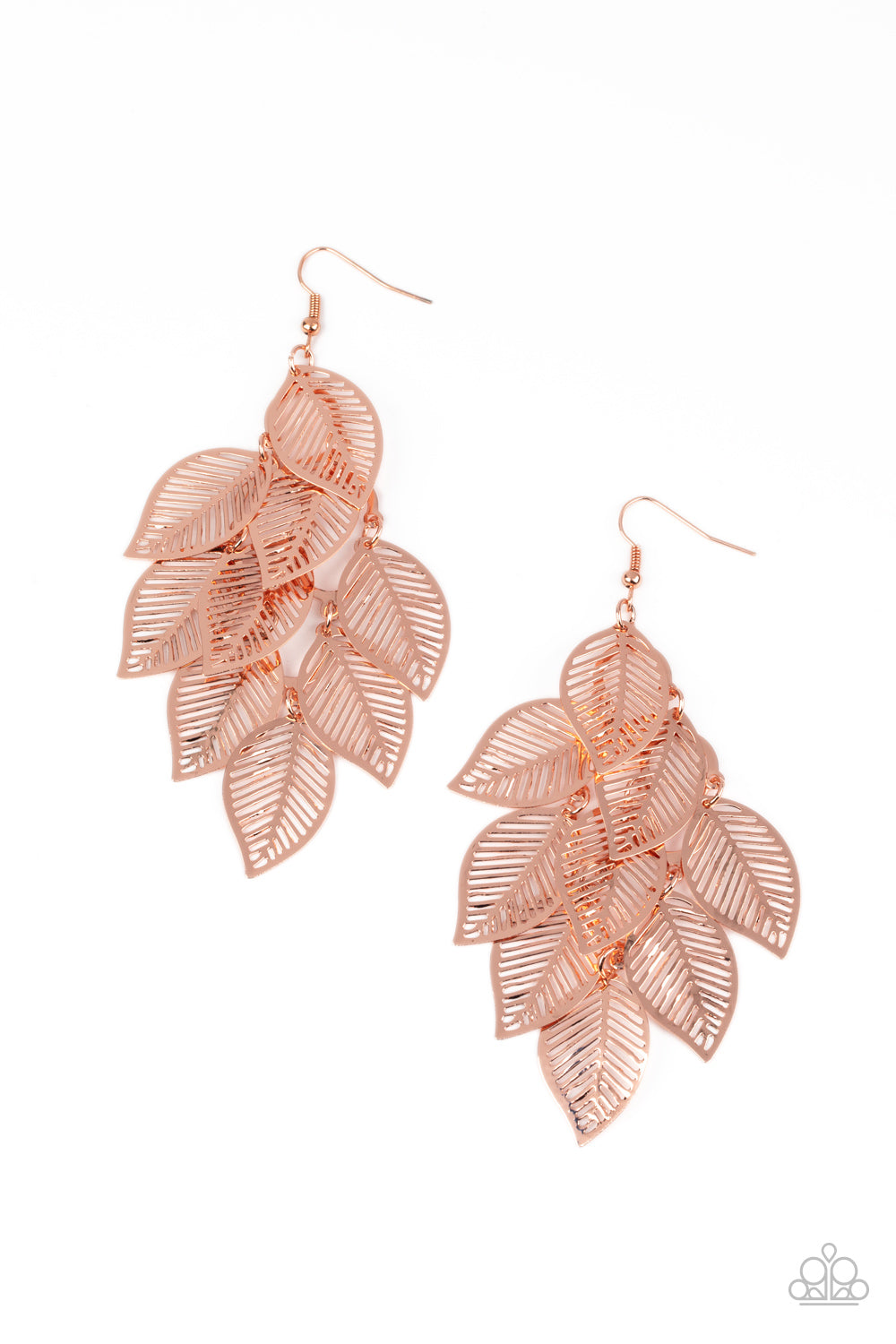 Limitlessly Leafy - Copper earrings
