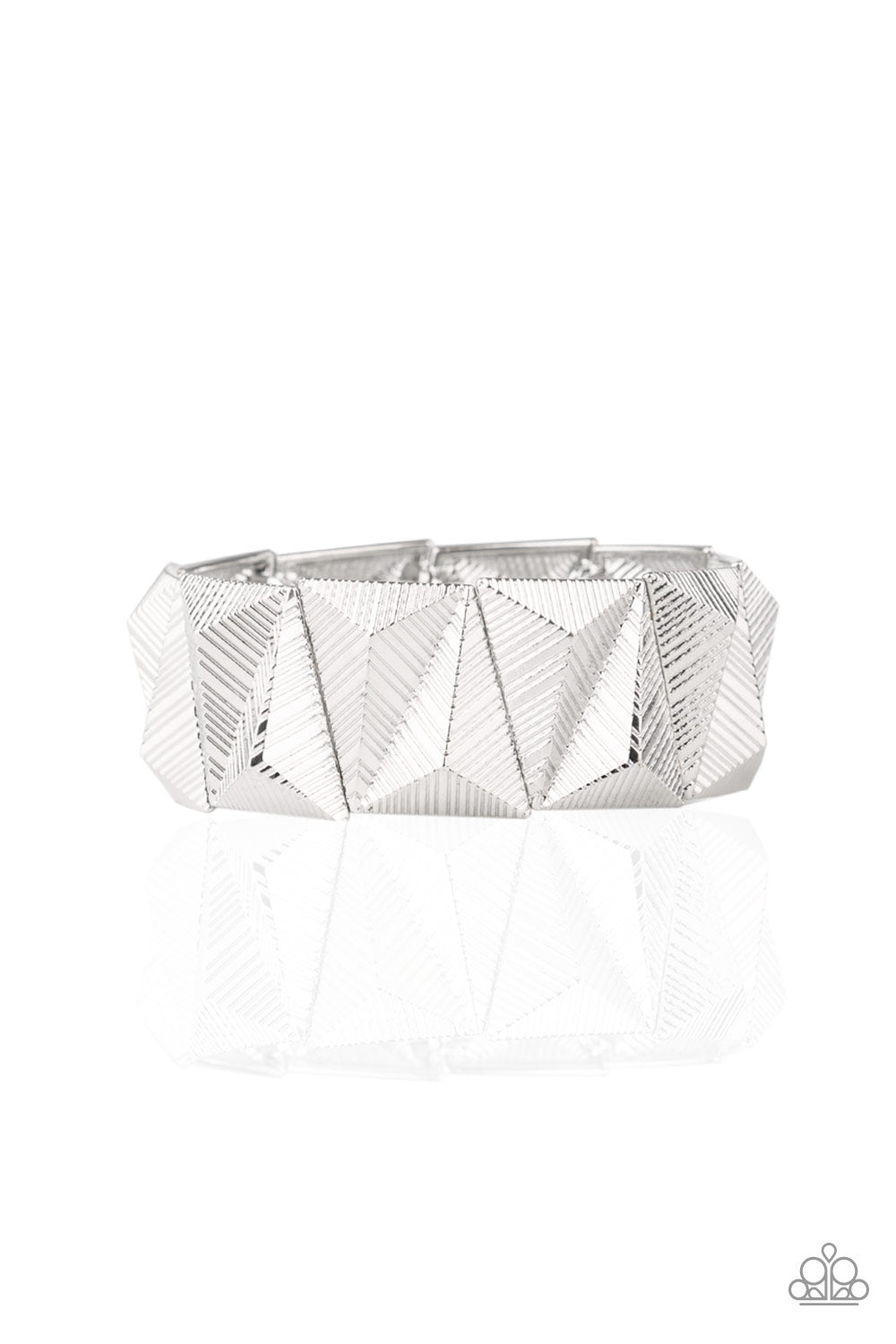 Metallic Geode - Silver bracelet