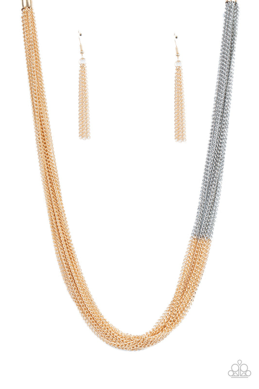 Metallic Merger - Gold/Silver necklace