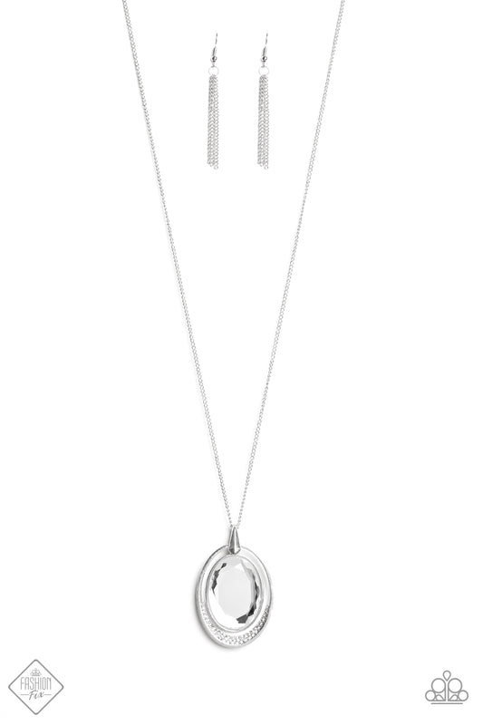 Metro Must-Have - White gem necklace set