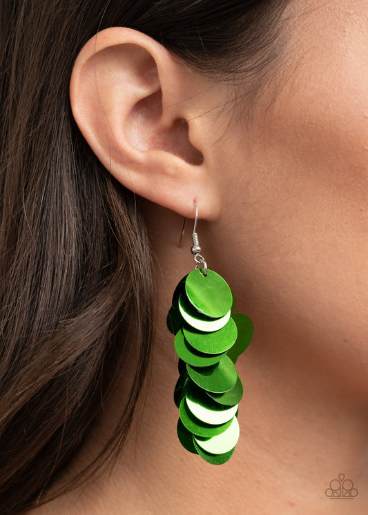 Now You SEQUIN It - Green earrings