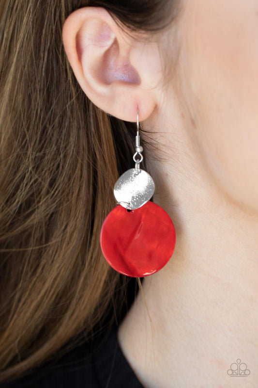 Opulently Oasis - Red earrings