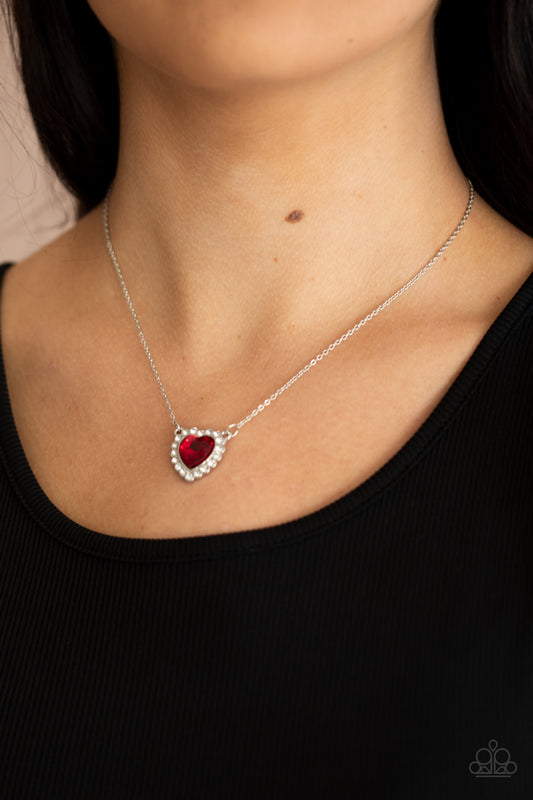 Out of the GLITTERY-ness of Your Heart - Red necklace