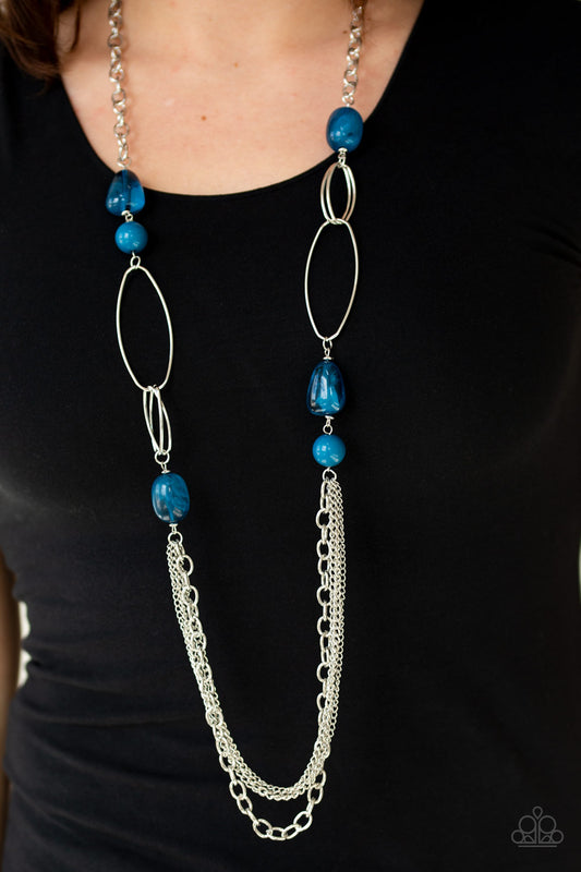 Pleasant Promenade - Blue necklace