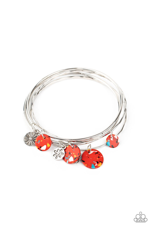 Prairie Plains - Red Multi bangle bracelets