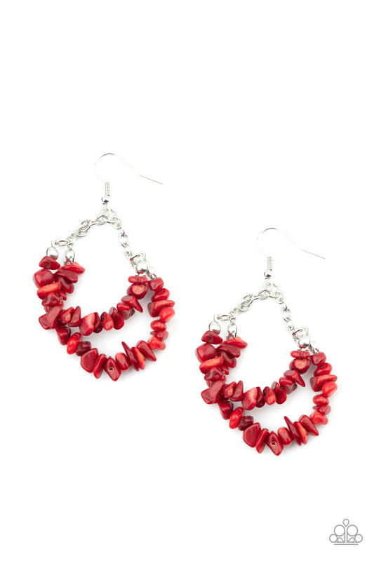 Rainbow Rock Gardens - Red earrings