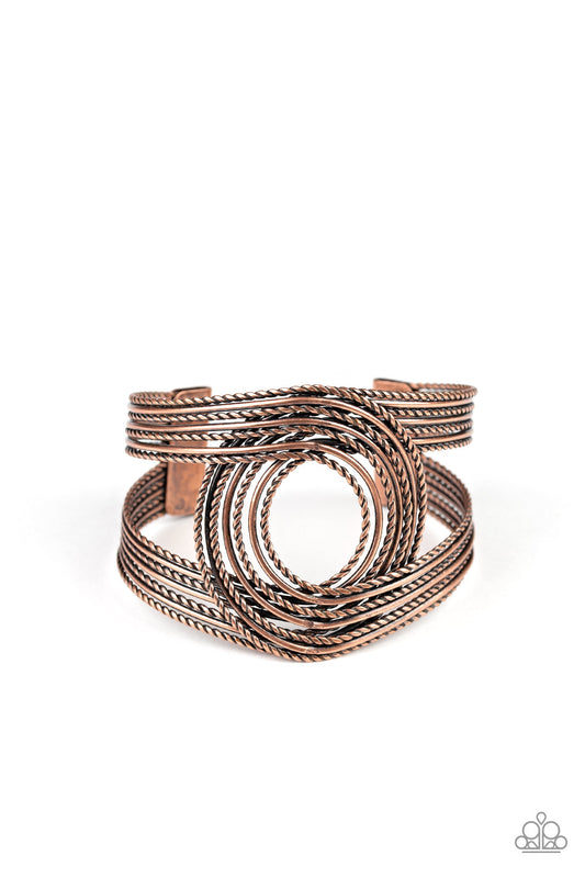 Rustic Coils - Copper cuff bracelet