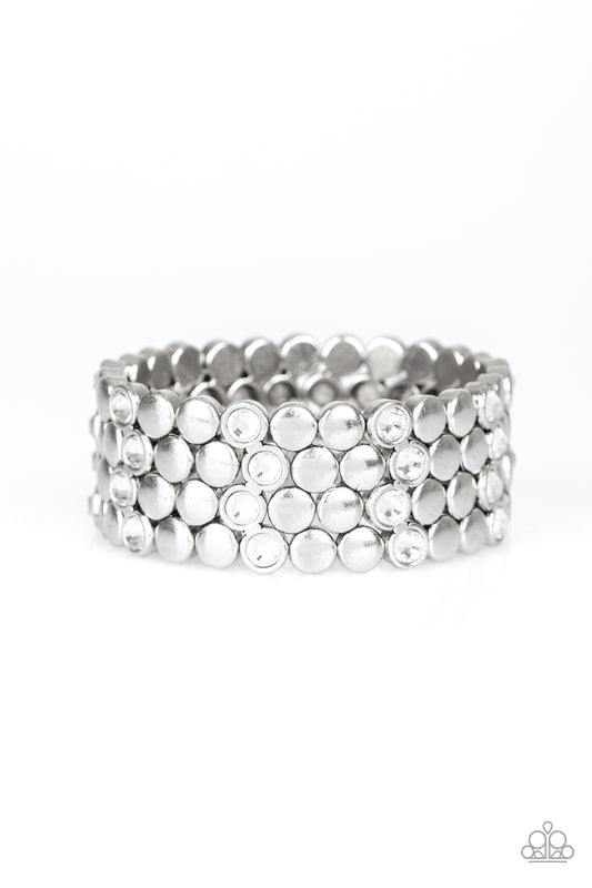 Scattered Starlight - White rhinestones bracelet