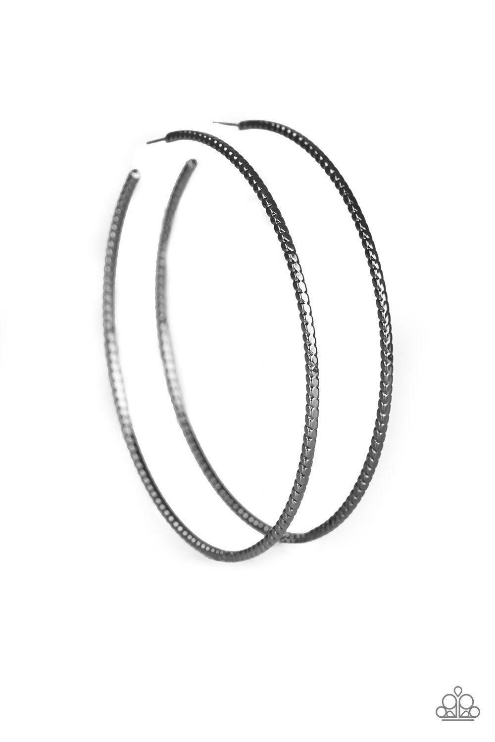Shimmer Maker - Black hoop earrings