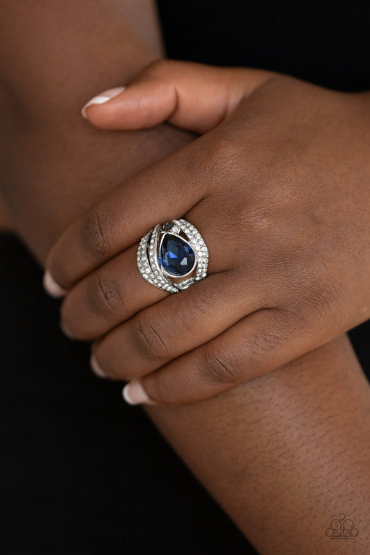 Stepping Up The Glam - Blue ring