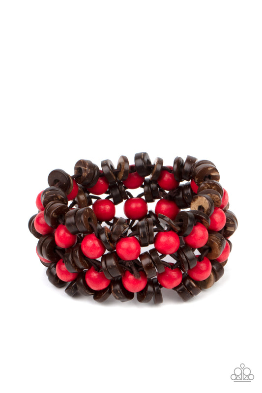 Tahiti Tourist - Red wood bracelet