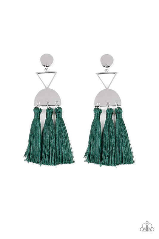Tassel Trippin - Green earrings