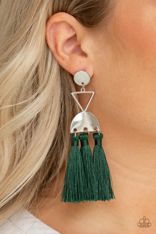 Tassel Trippin - Green earrings