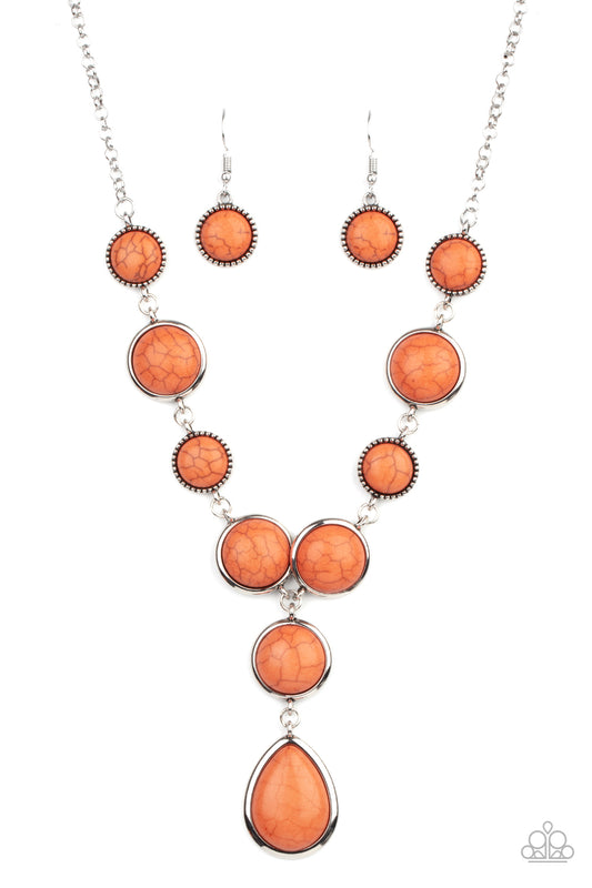 Terrestrial Trailblazer - Orange necklace w/ matching bracelet