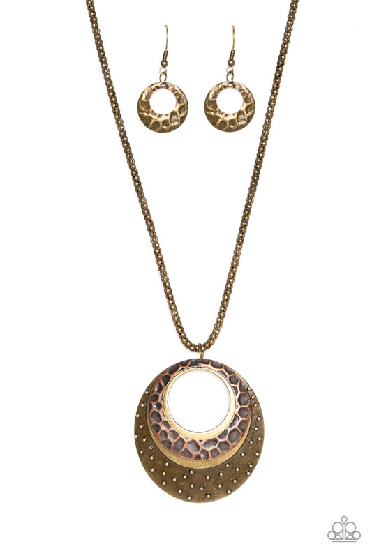 Texture Trio - Mixed Metal necklace