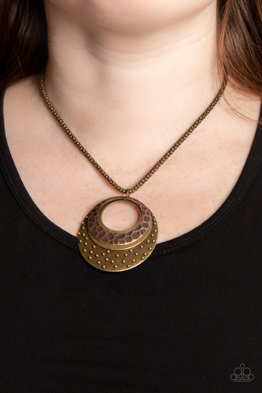 Texture Trio - Mixed Metal necklace