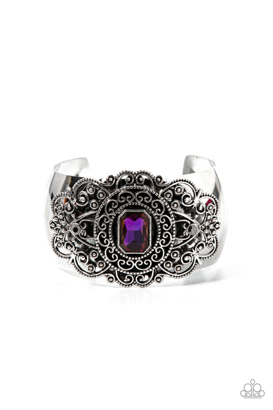 Throne Room Royal - Purple iridescent cuff bracelet