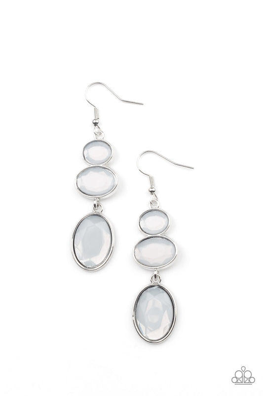 Tiers Of Tranquility - White earrings