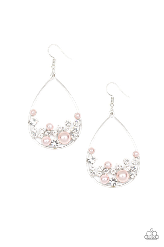 Town Car - Pink pearl earrings