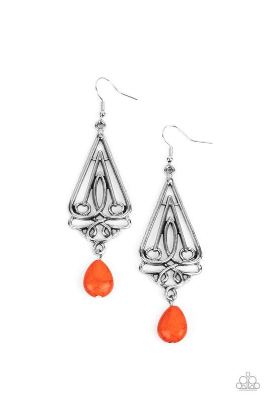 Transcendent Trendsetter - Orange earrings