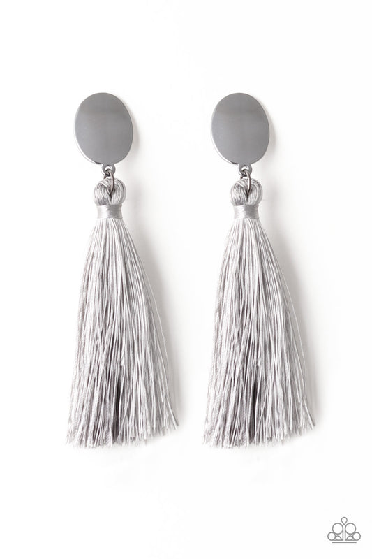 Va Va PLUME - Silver post earrings