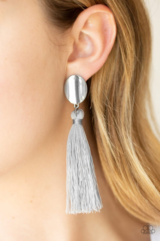 Va Va PLUME - Silver post earrings