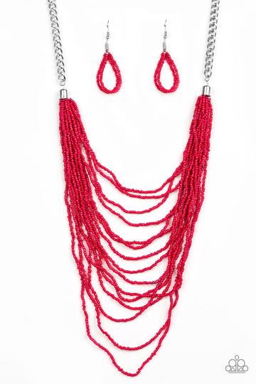 Bora Bombora - Red Seed Bead Necklace