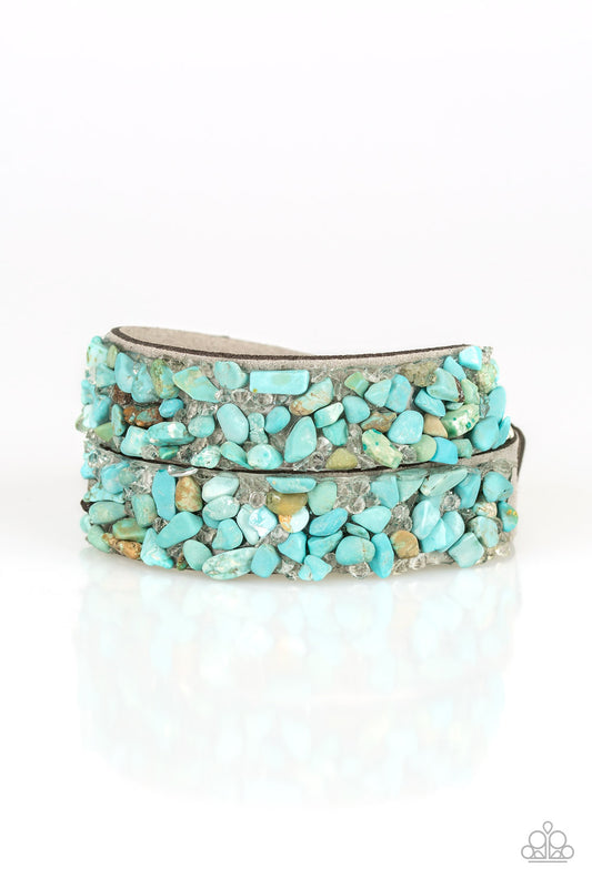 CRUSH To Conclusions - Blue wrap bracelet