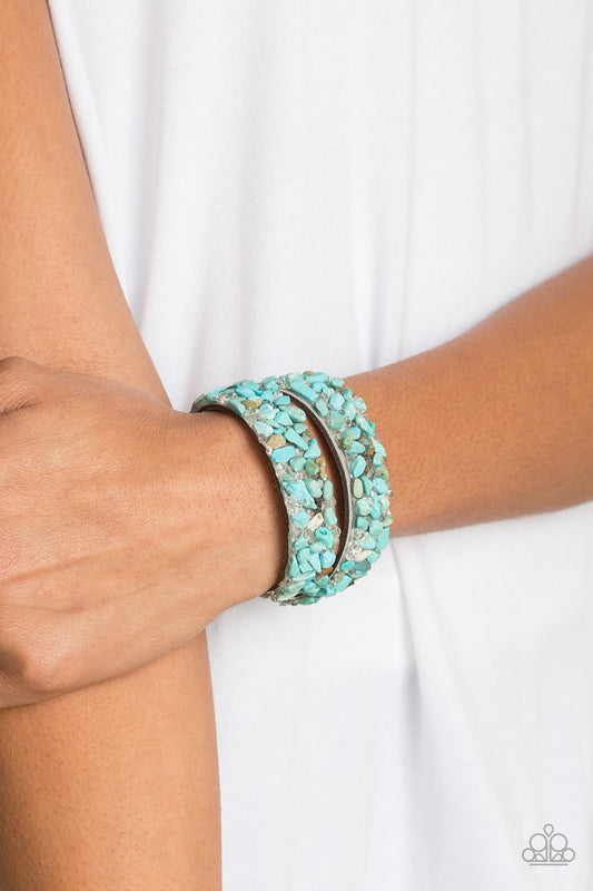 CRUSH To Conclusions - Blue wrap bracelet