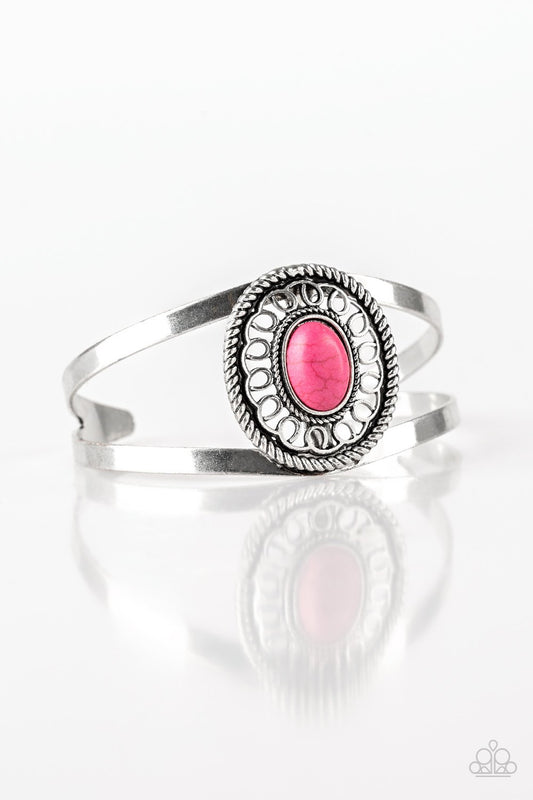 Deep In The TUMBLEWEEDS - Pink cuff bracelet