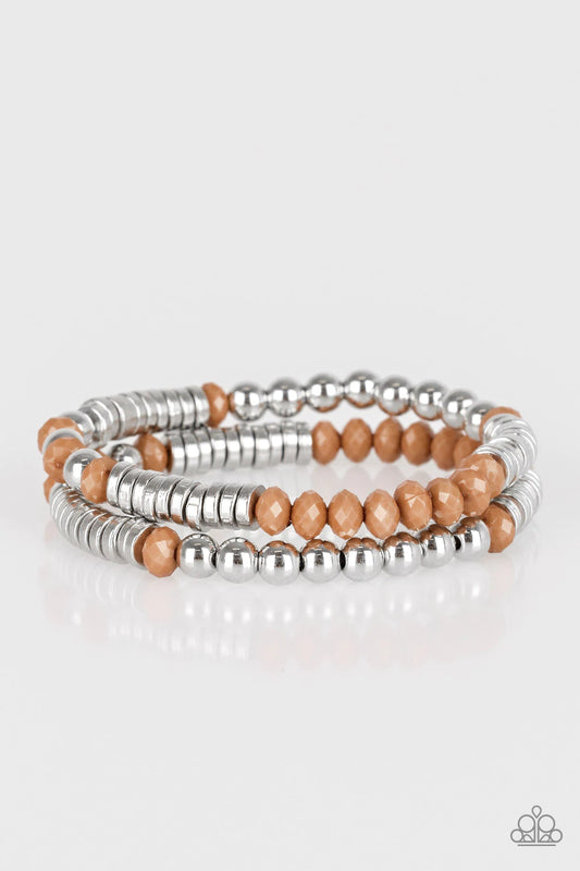 Downright Dressy - Brown bracelet