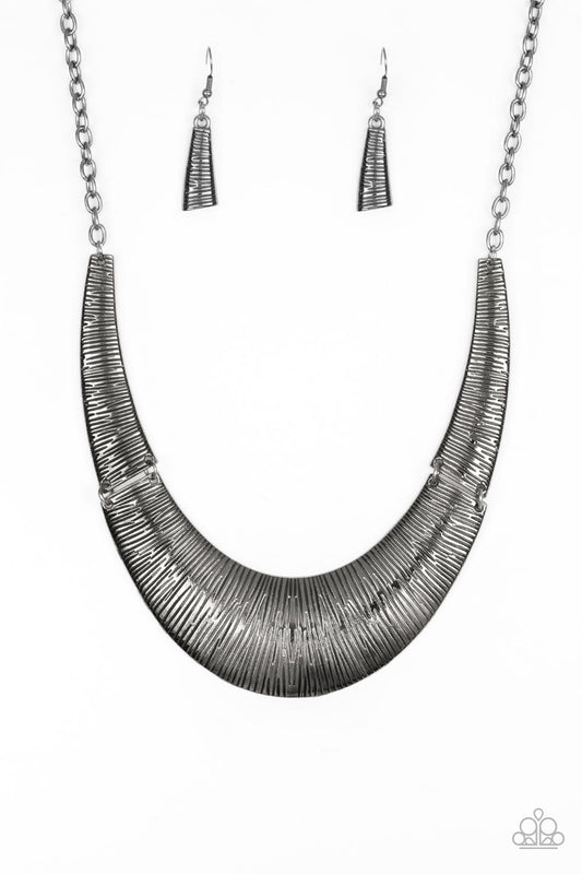 Feast or Famine - Black/Gunmetal Necklace