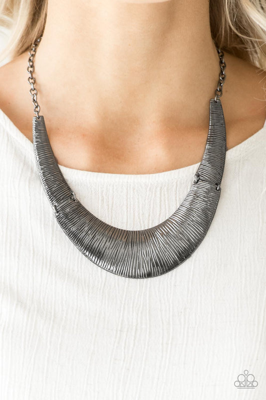 Feast or Famine - Black/Gunmetal Necklace