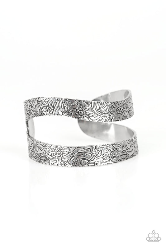 Garden Goddess - Silver cuff bracelet