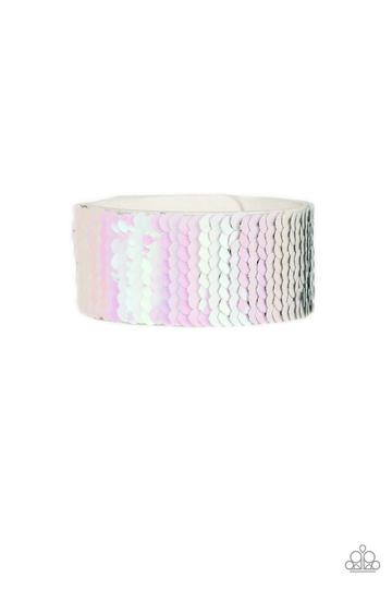Mer-mazingly Mermaid - Pink sequin wrap bracelet