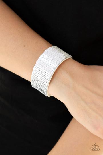 Mer-mazingly Mermaid - Pink sequin wrap bracelet