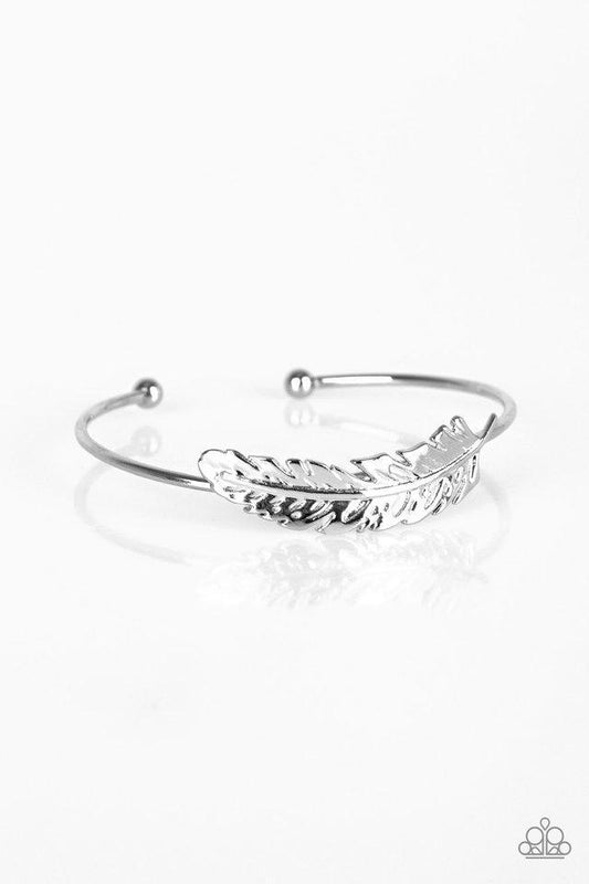 How Do You Like This FEATHER – Silver cuff bracelet